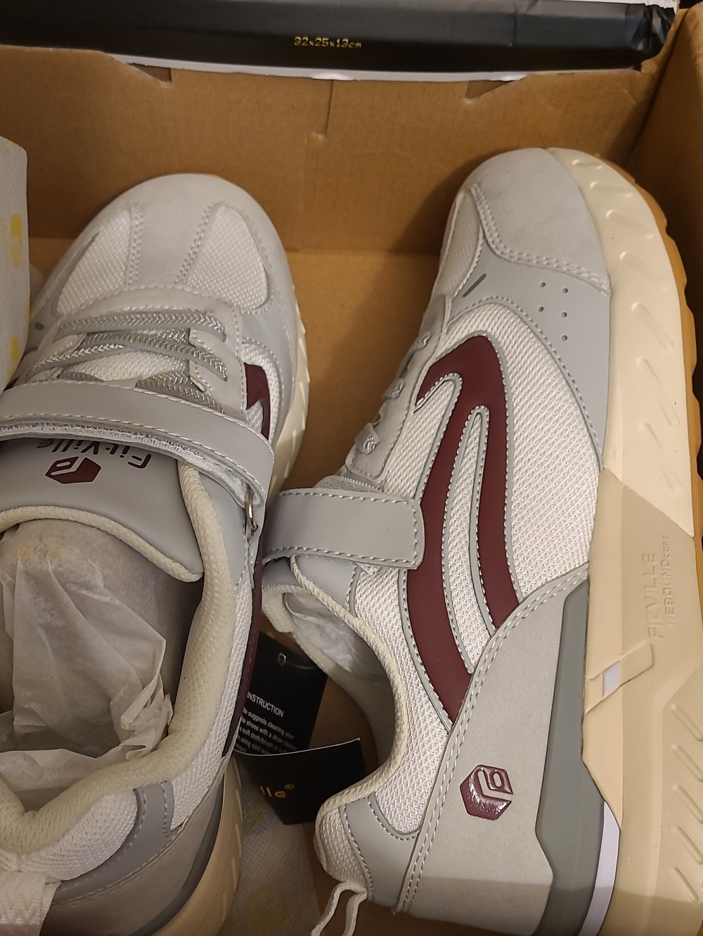 FitVille Rebound Core V2 Women's Athletic Shoes - Dark Red/Grey